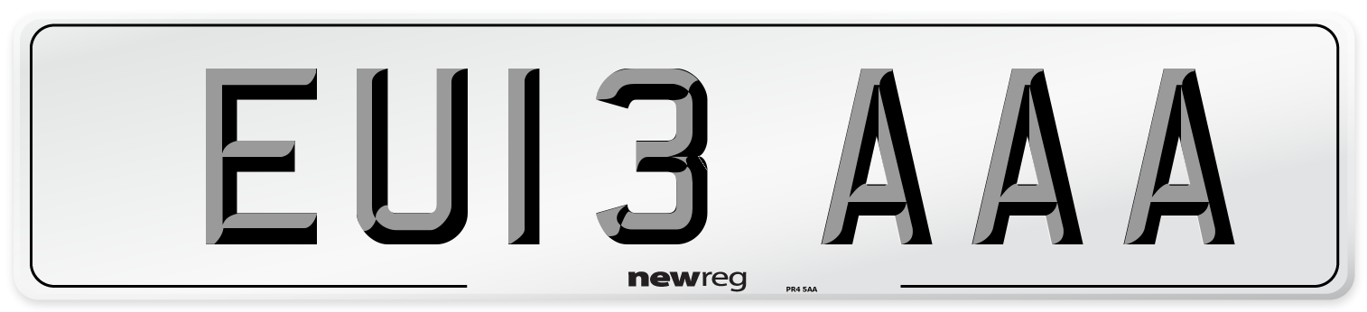 EU13 AAA Number Plate from New Reg